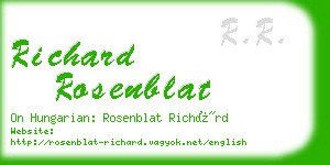 richard rosenblat business card